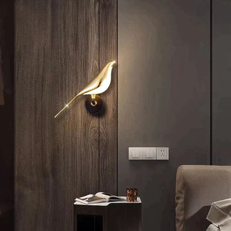 Lichtgevende Vogel LED Wandlamp