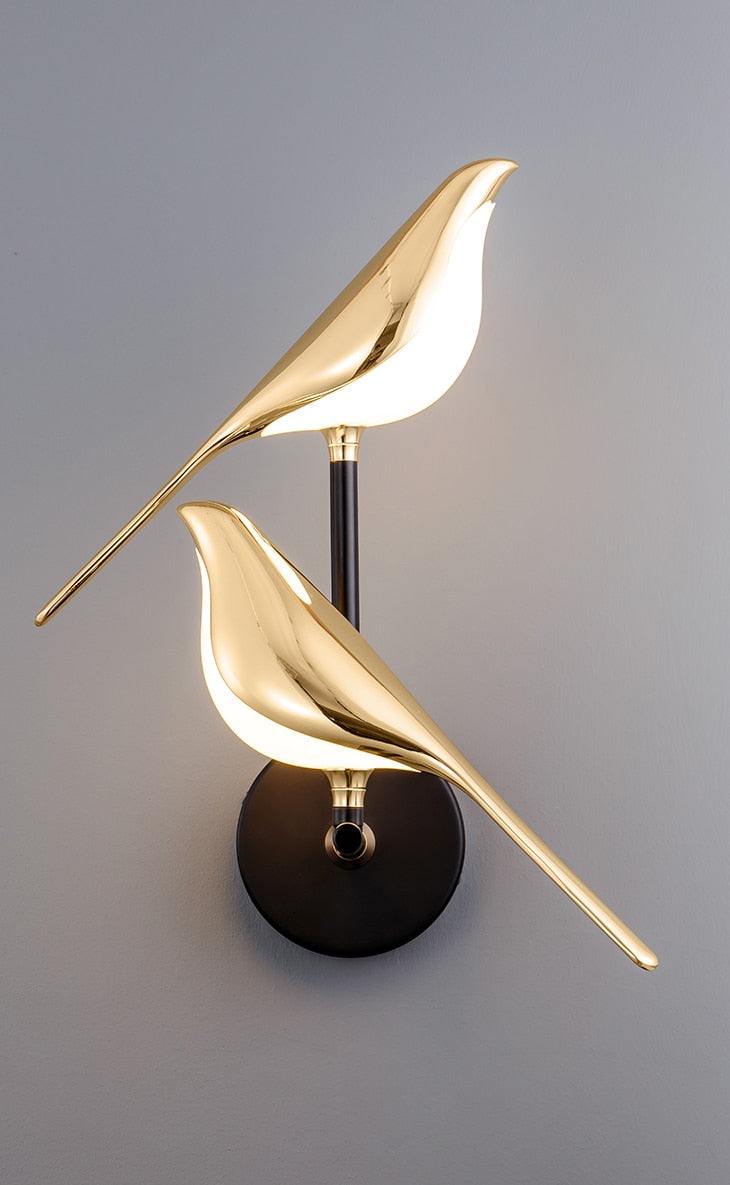 Lichtgevende Vogel LED Wandlamp