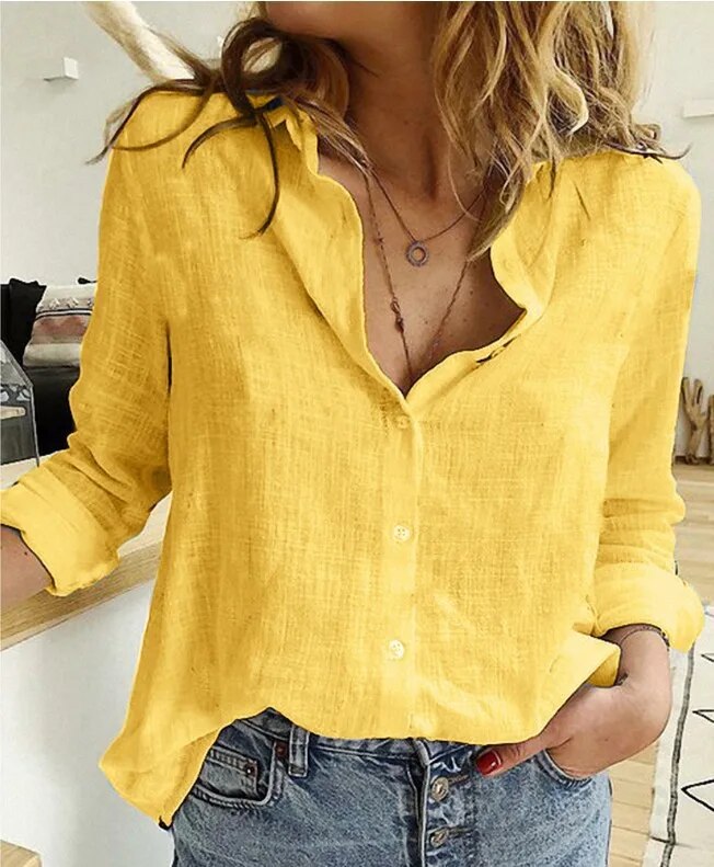 Linnen Damesblouse Anett - Stijlvol en Comfortabel