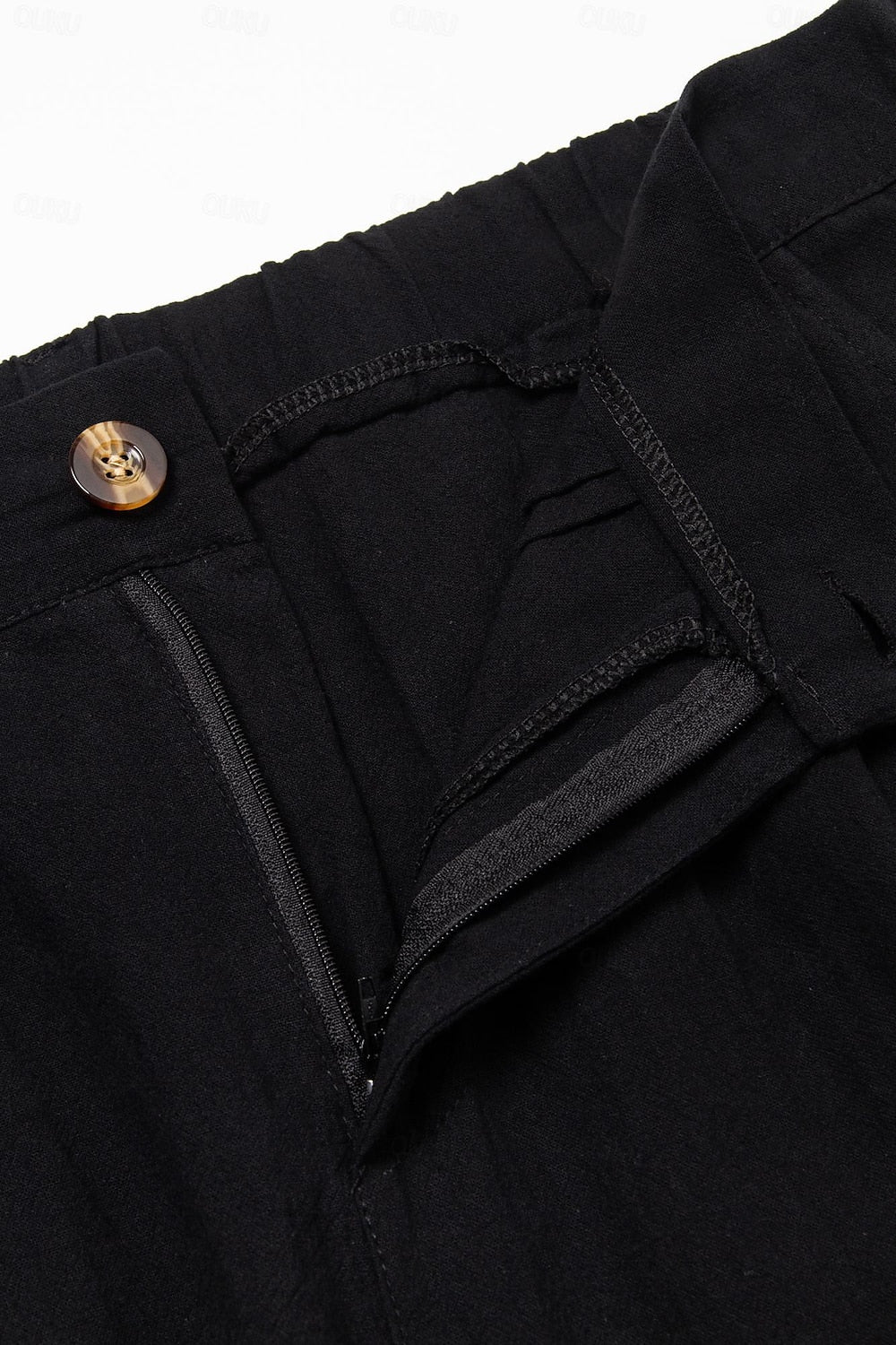 Linnen-Katoenen Heren Short Klassiek Design