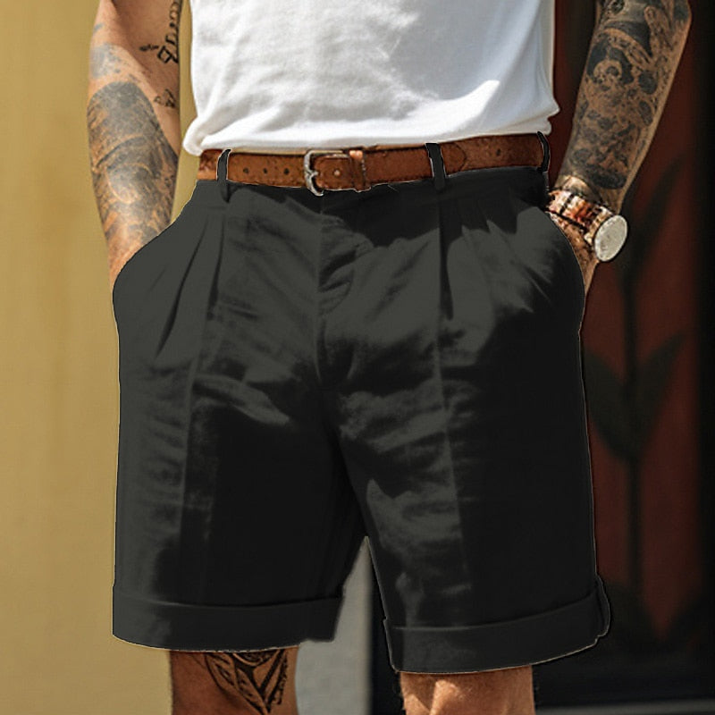 Linnen-Katoenen Heren Short Klassiek Design
