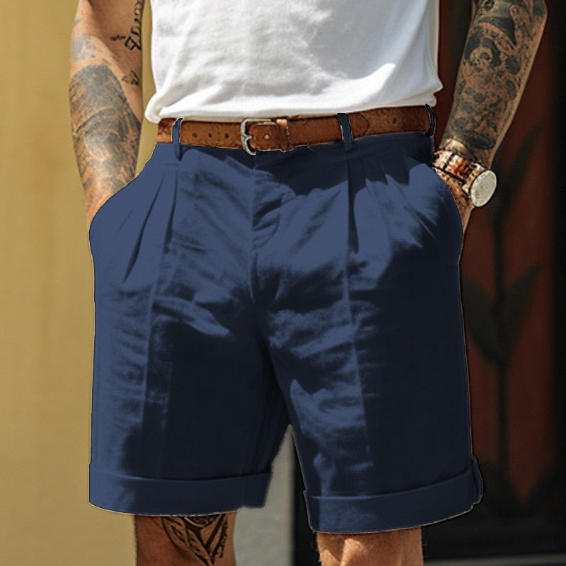Linnen-Katoenen Heren Short Klassiek Design