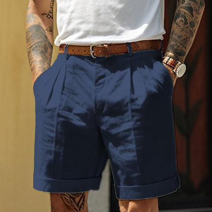 Linnen-Katoenen Heren Short Klassiek Design