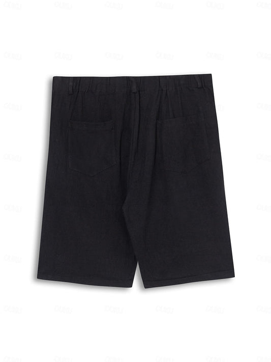 Linnen-Katoenen Heren Short Klassiek Design