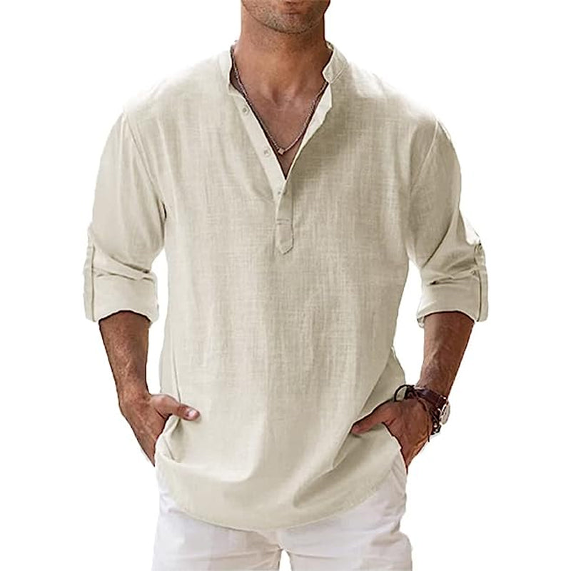 Linnen Overhemd Heren - Zomer Casual Stijl