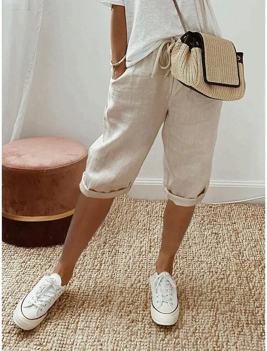 Linnen Zomerbroek Dames - Elegante Stijl