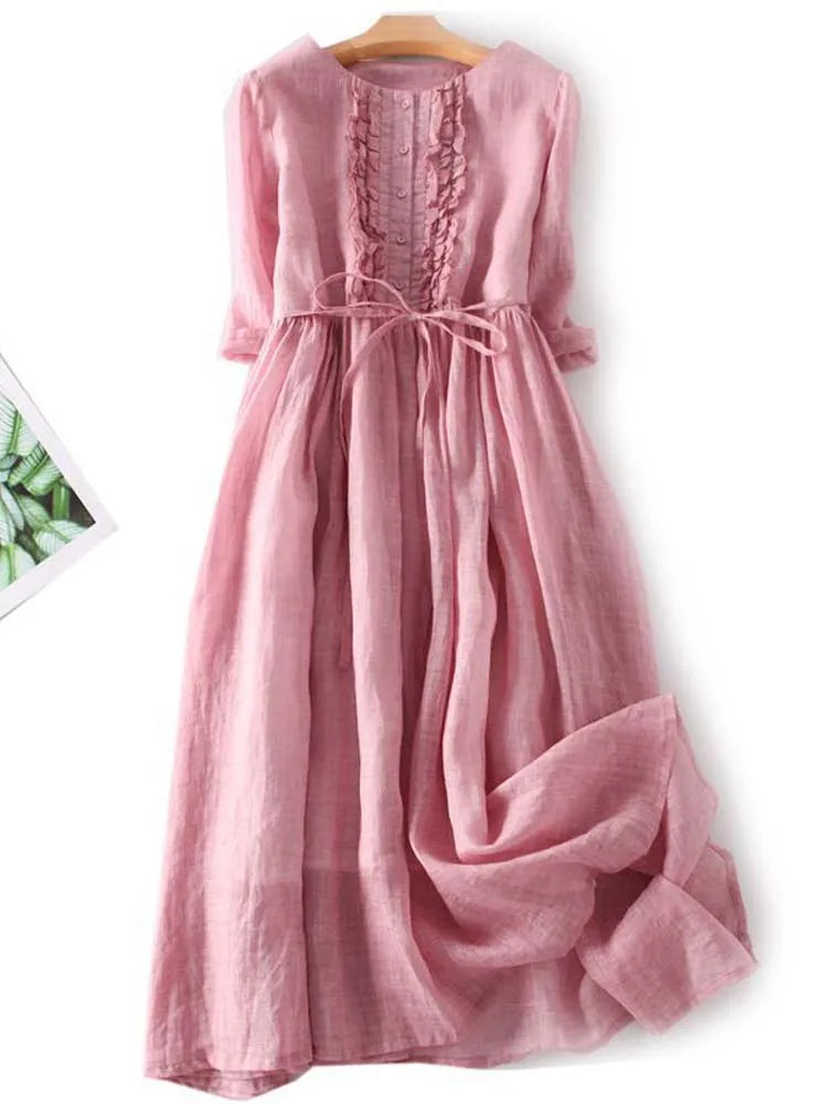 Linnen Zomerjurk - Elegant en Comfortabel