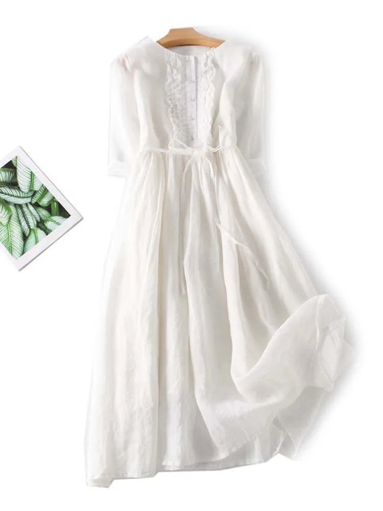 Linnen Zomerjurk - Elegant en Comfortabel