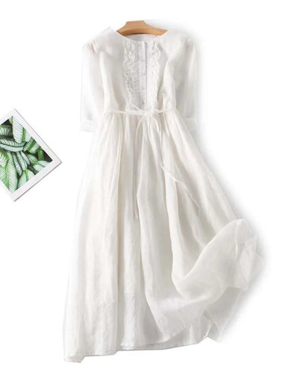 Linnen Zomerjurk - Elegant en Comfortabel