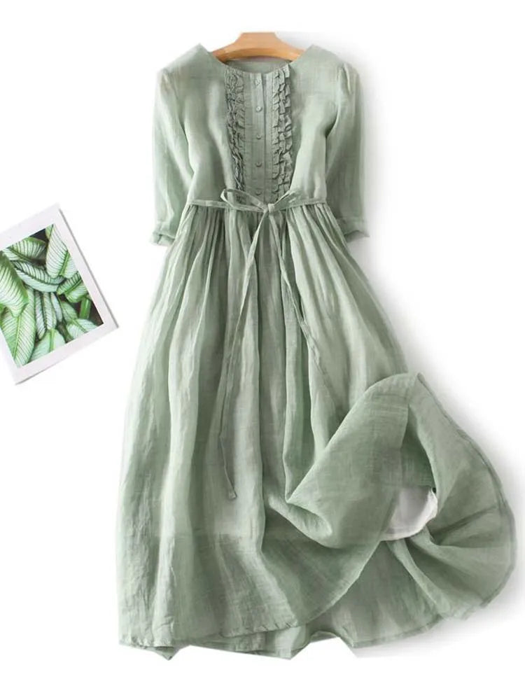 Linnen Zomerjurk - Elegant en Comfortabel