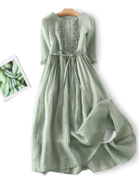 Linnen Zomerjurk - Elegant en Comfortabel