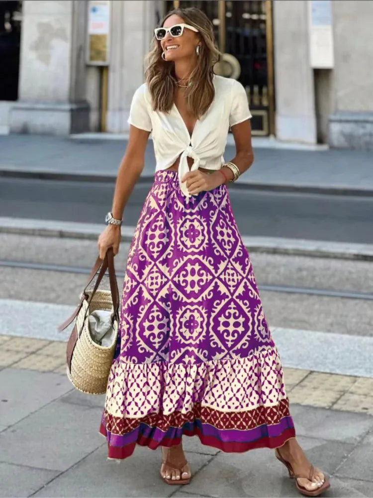 Liora – Retro Zomerrok met Print