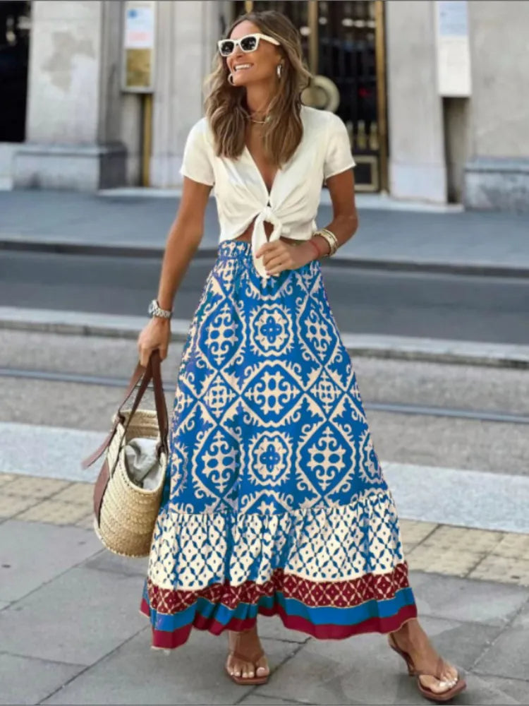 Liora – Retro Zomerrok met Print