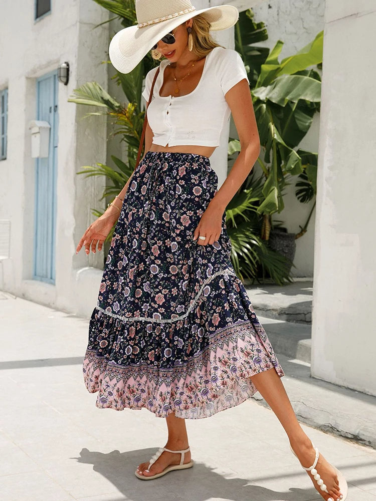Liora – Retro Zomerrok met Print