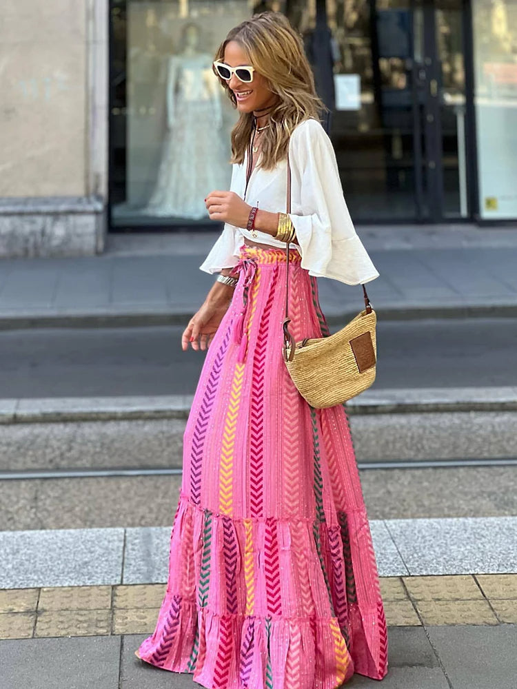 Liora – Retro Zomerrok met Print
