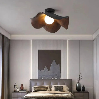 Lotusbloem Patricio - Scandinavische Houten Plafondlamp