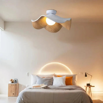 Lotusbloem Patricio - Scandinavische Houten Plafondlamp