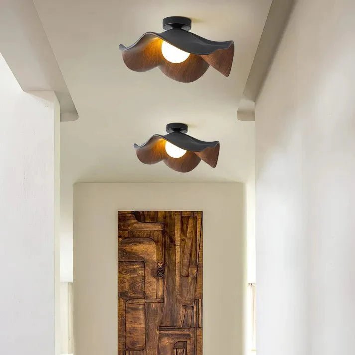 Lotusbloem Patricio - Scandinavische Houten Plafondlamp