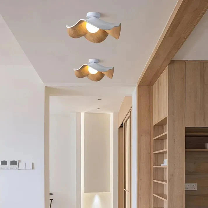 Lotusbloem Patricio - Scandinavische Houten Plafondlamp