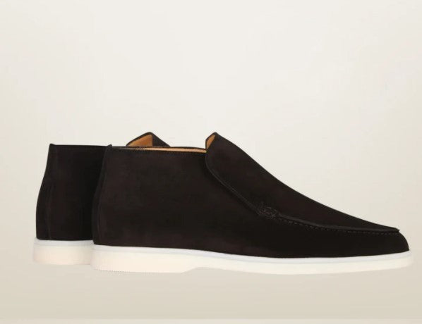 Louine Suède Herenloafers Stijlvol en Comfortabel