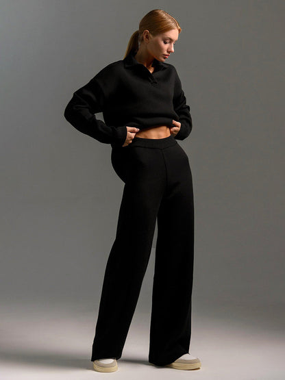 Lounge Set met Wijde Broek en Sweater