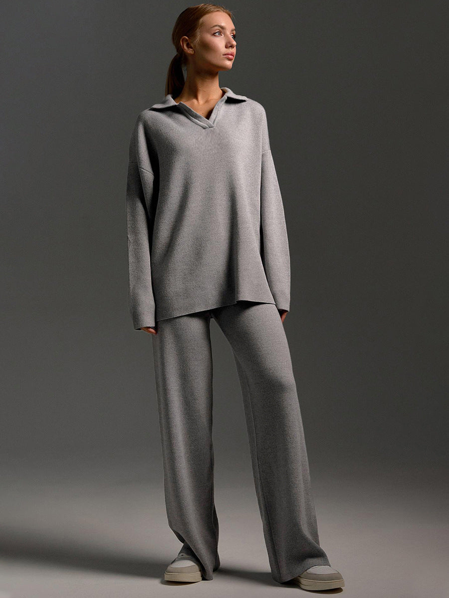 Lounge Set met Wijde Broek en Sweater