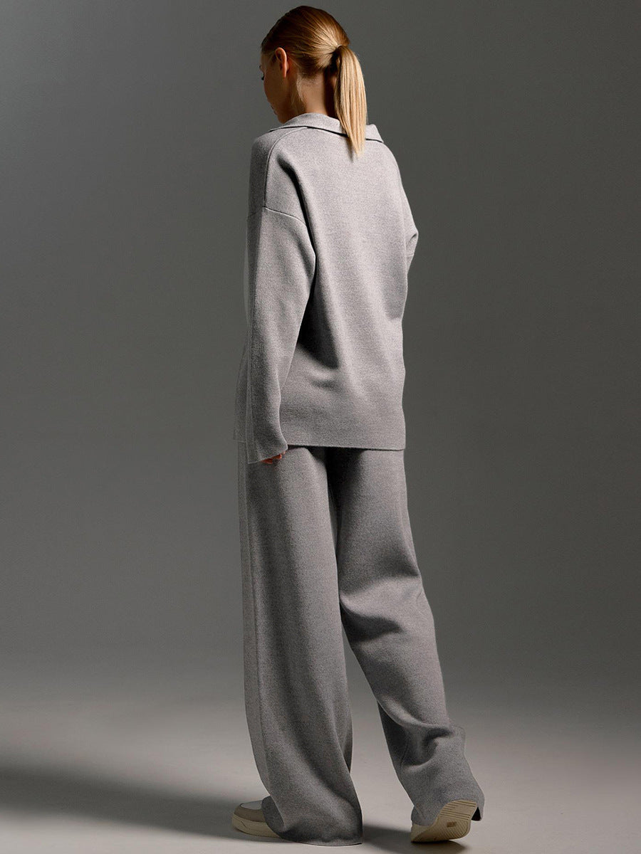 Lounge Set met Wijde Broek en Sweater