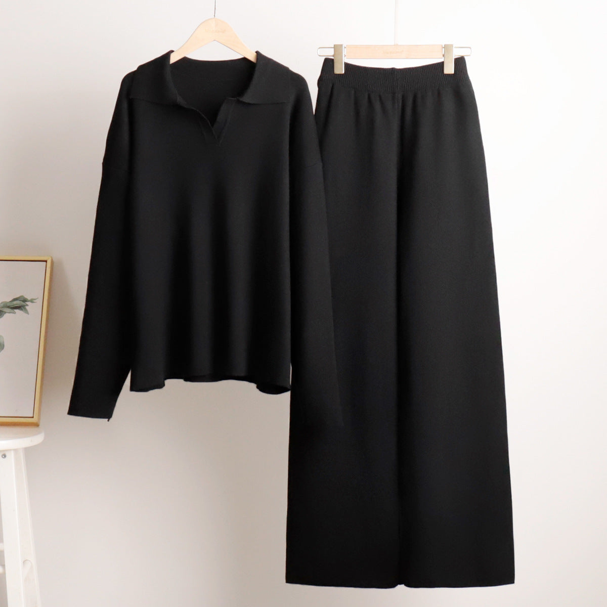 Lounge Set met Wijde Broek en Sweater