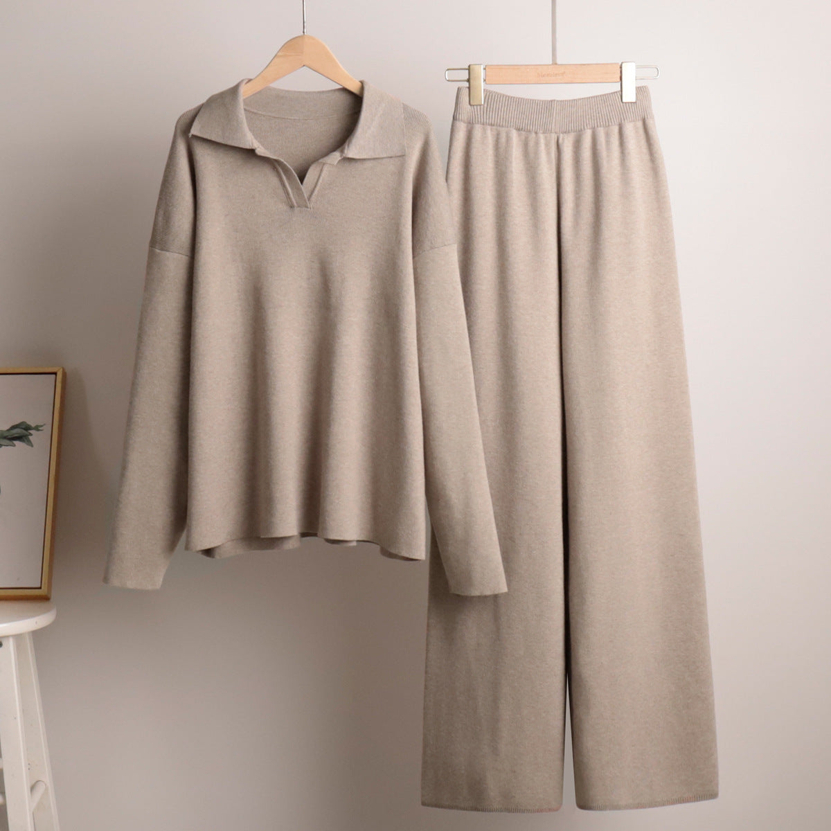 Lounge Set met Wijde Broek en Sweater