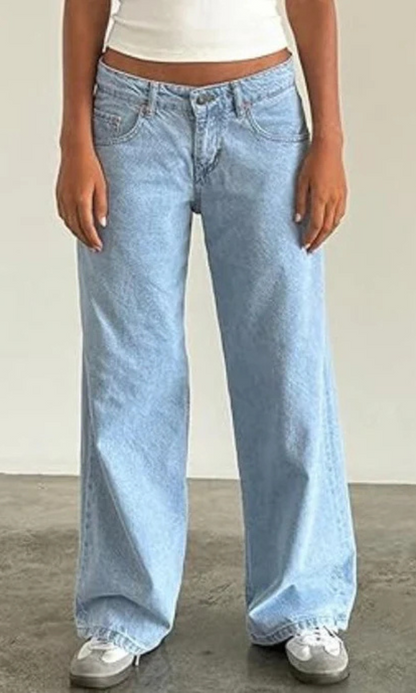 Low Rise Straight-Leg Vintage Dames Jeans