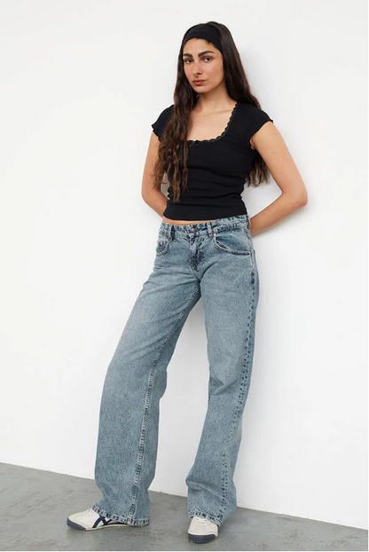 Low Rise Straight-Leg Vintage Dames Jeans