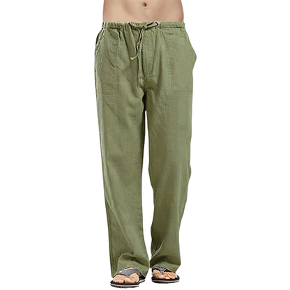 Luchtige Linnen Herenbroek Oversized Comfort Fit