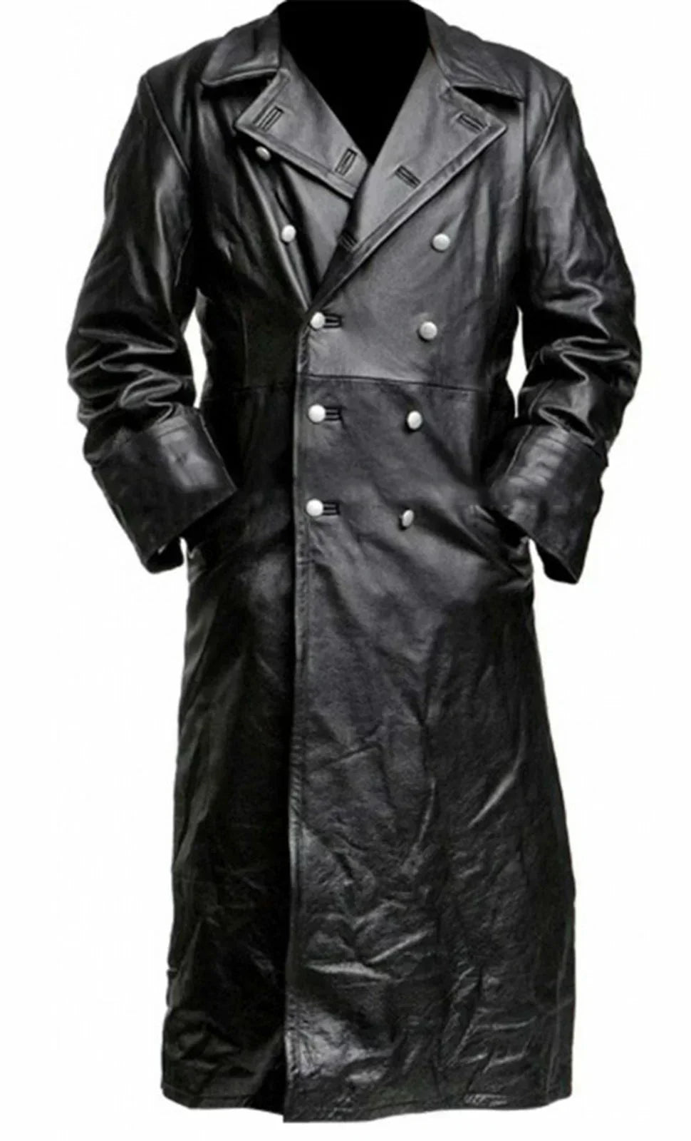 Lugh - Stijlvolle Leren Trenchcoat voor Mannen