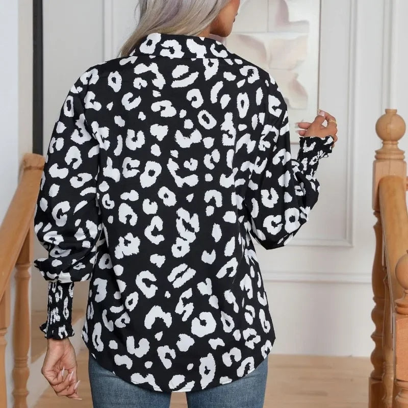 Luipaardprint Blouse Vera - Stijlvol Comfort