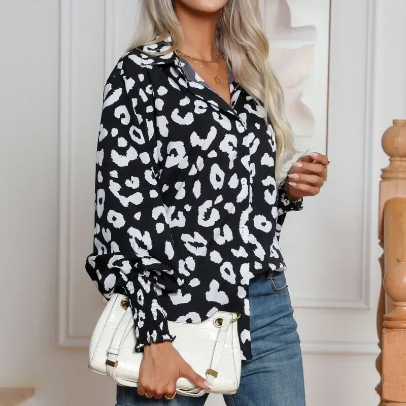 Luipaardprint Blouse Vera - Stijlvol Comfort