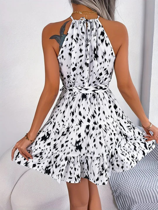Luipaardprint Jurk met Strik - Susi