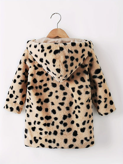 Luipaardprint Meisjes Fleece Jas - Warm en Stijlvol
