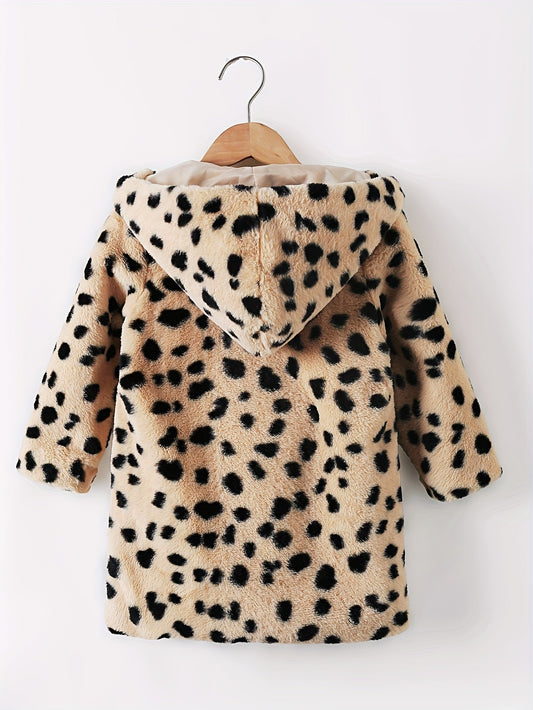 Luipaardprint Meisjes Fleece Jas - Warm en Stijlvol
