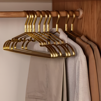 Luxe Aluminium Antislip Kledinghangers Set