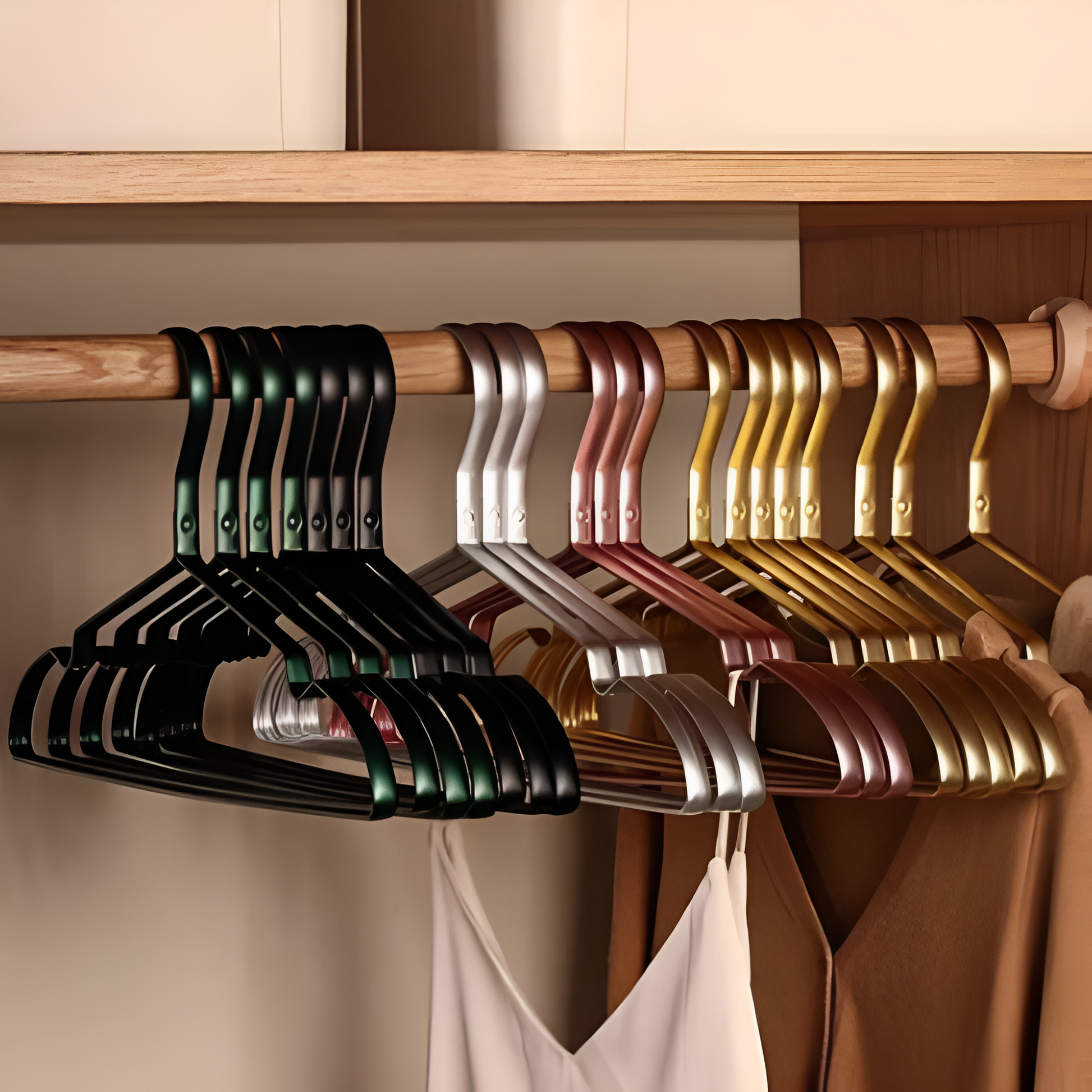 Luxe Aluminium Antislip Kledinghangers Set