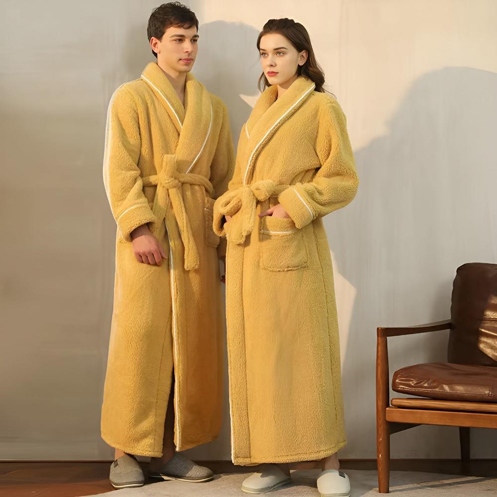 Luxe Coral Fleece Flanel Badjas