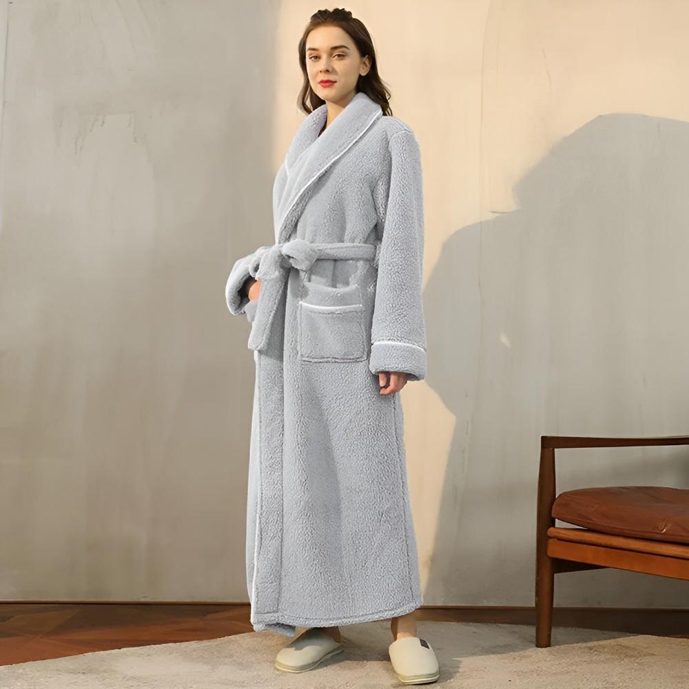 Luxe Coral Fleece Flanel Badjas