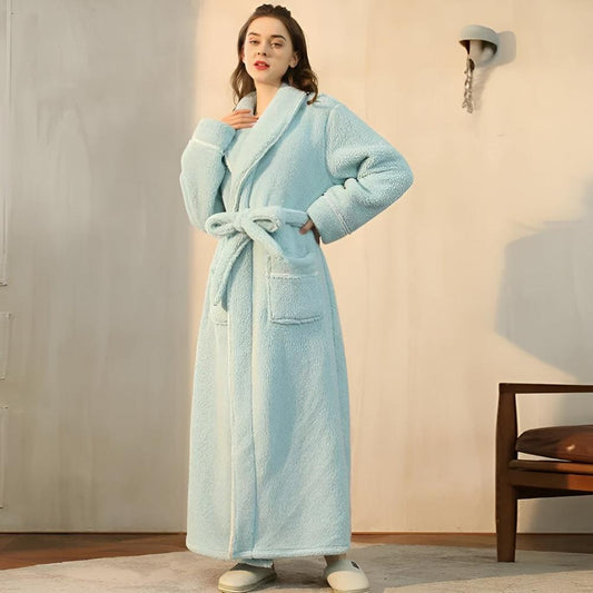 Luxe Coral Fleece Flanel Badjas