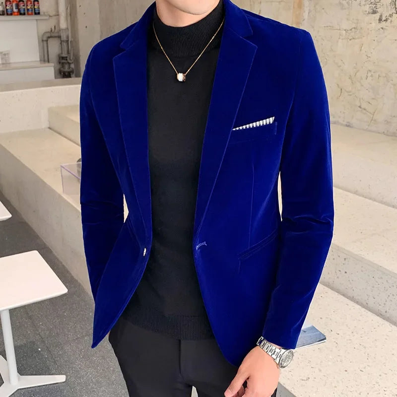 Luxe Herenblazer in Fluweel