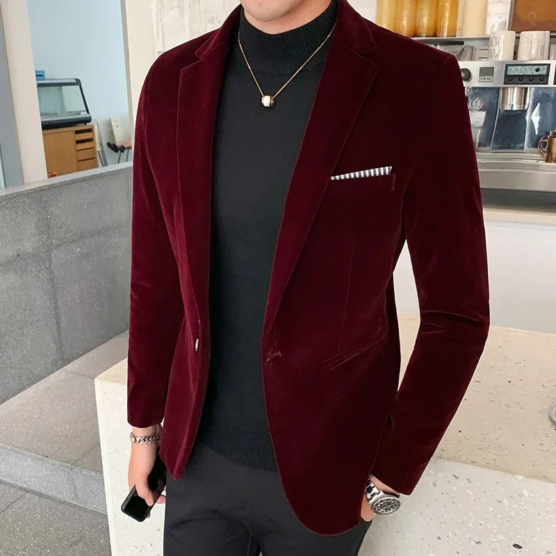Luxe Herenblazer in Fluweel