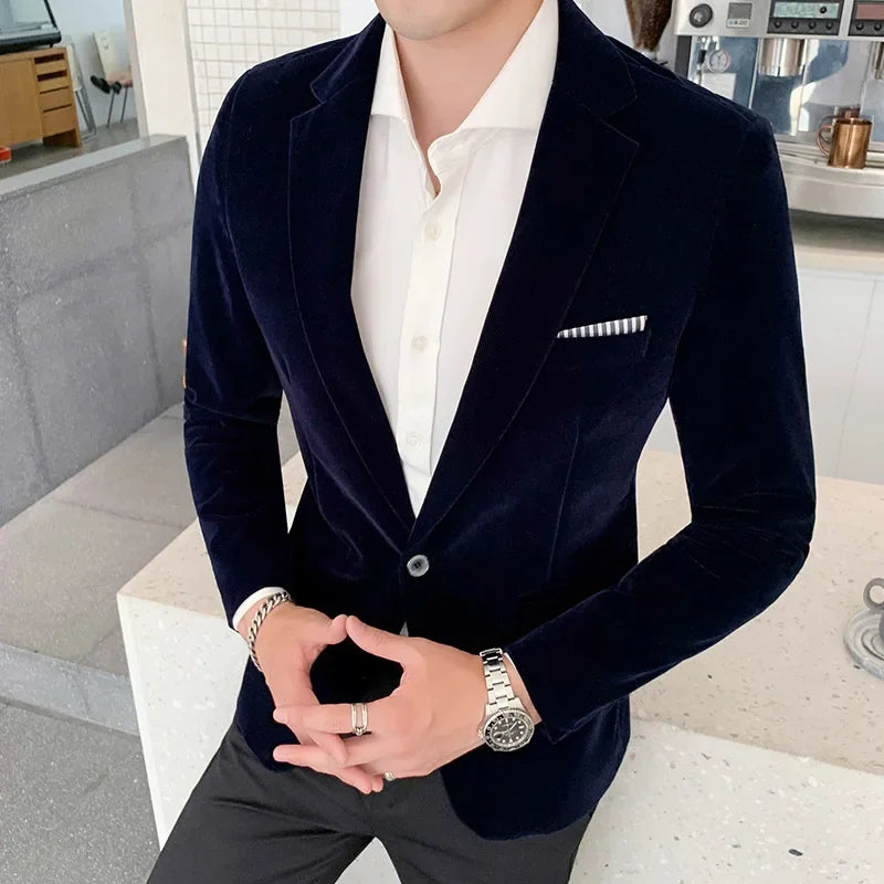 Luxe Herenblazer in Fluweel
