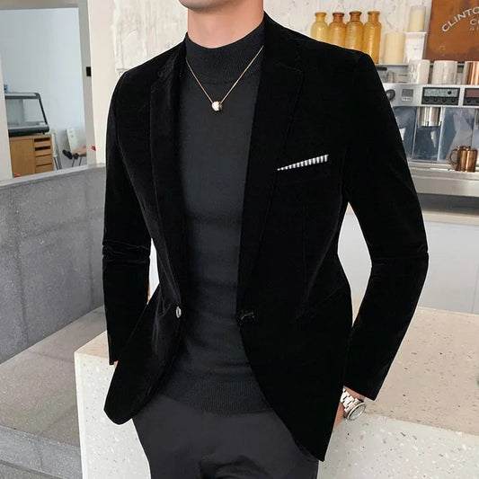 Luxe Herenblazer in Fluweel