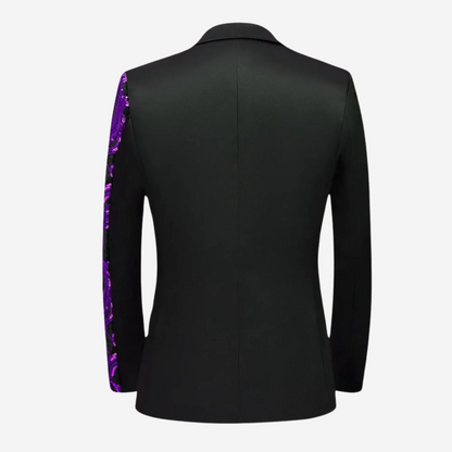 Luxe Herenblazer met Pailletten Design