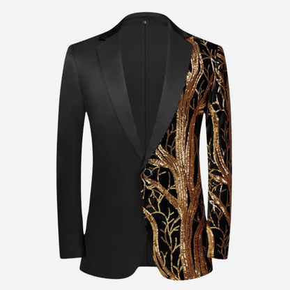Luxe Herenblazer met Pailletten Design