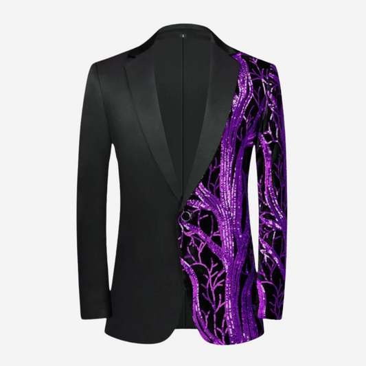 Luxe Herenblazer met Pailletten Design